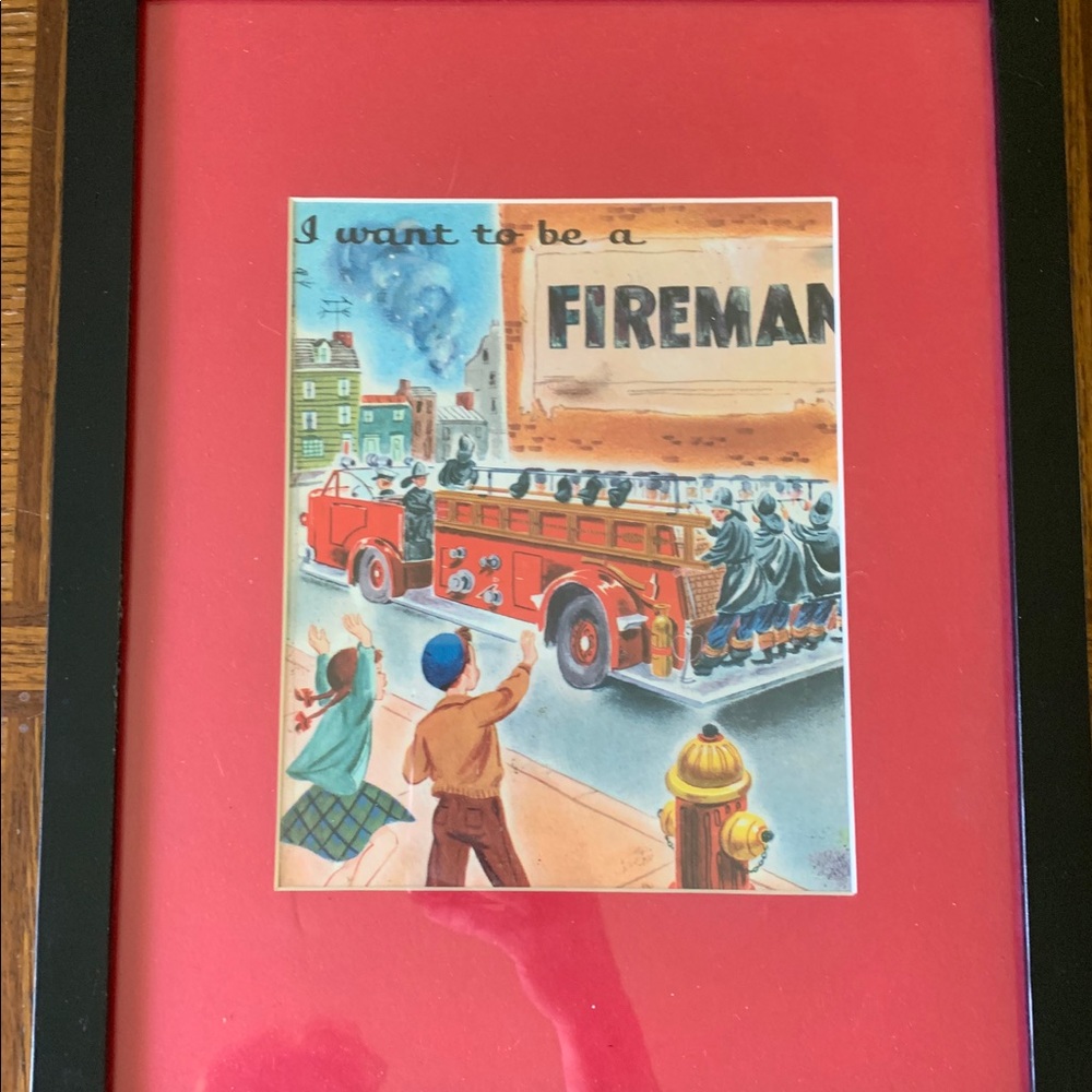 2/$40 1959 Children’s Book Cover I want to be a Fireman